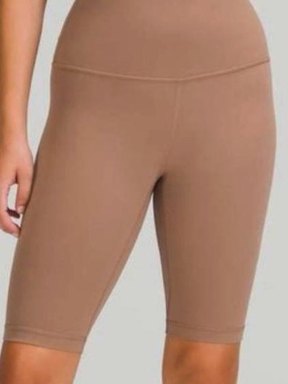 Lululemon Taupe Align High Rise Biker Shorts